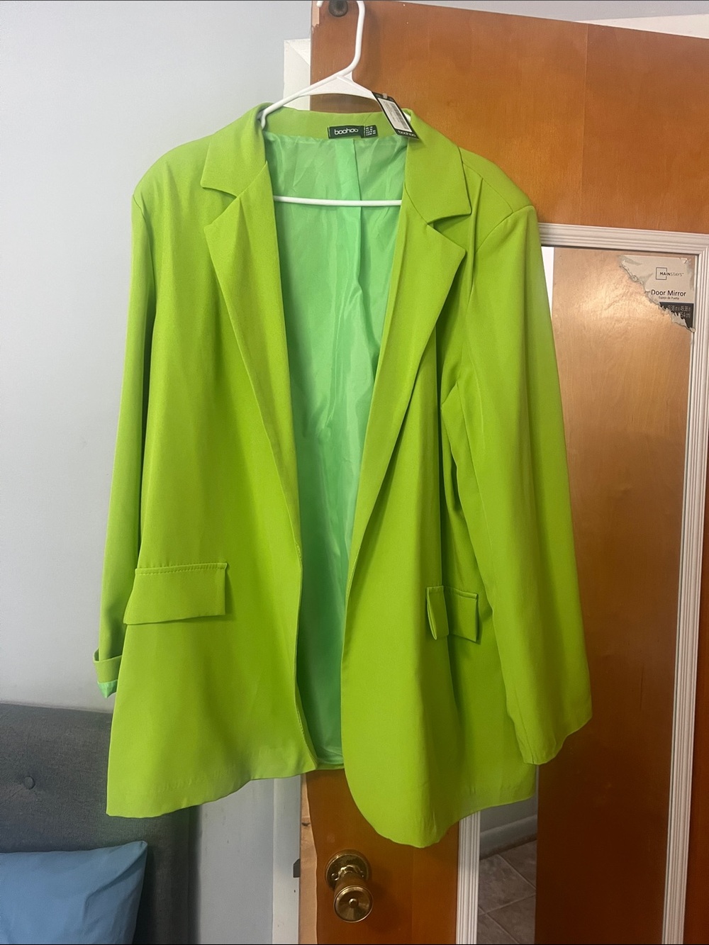Boohoo Neon Lime Green Women's Blazer